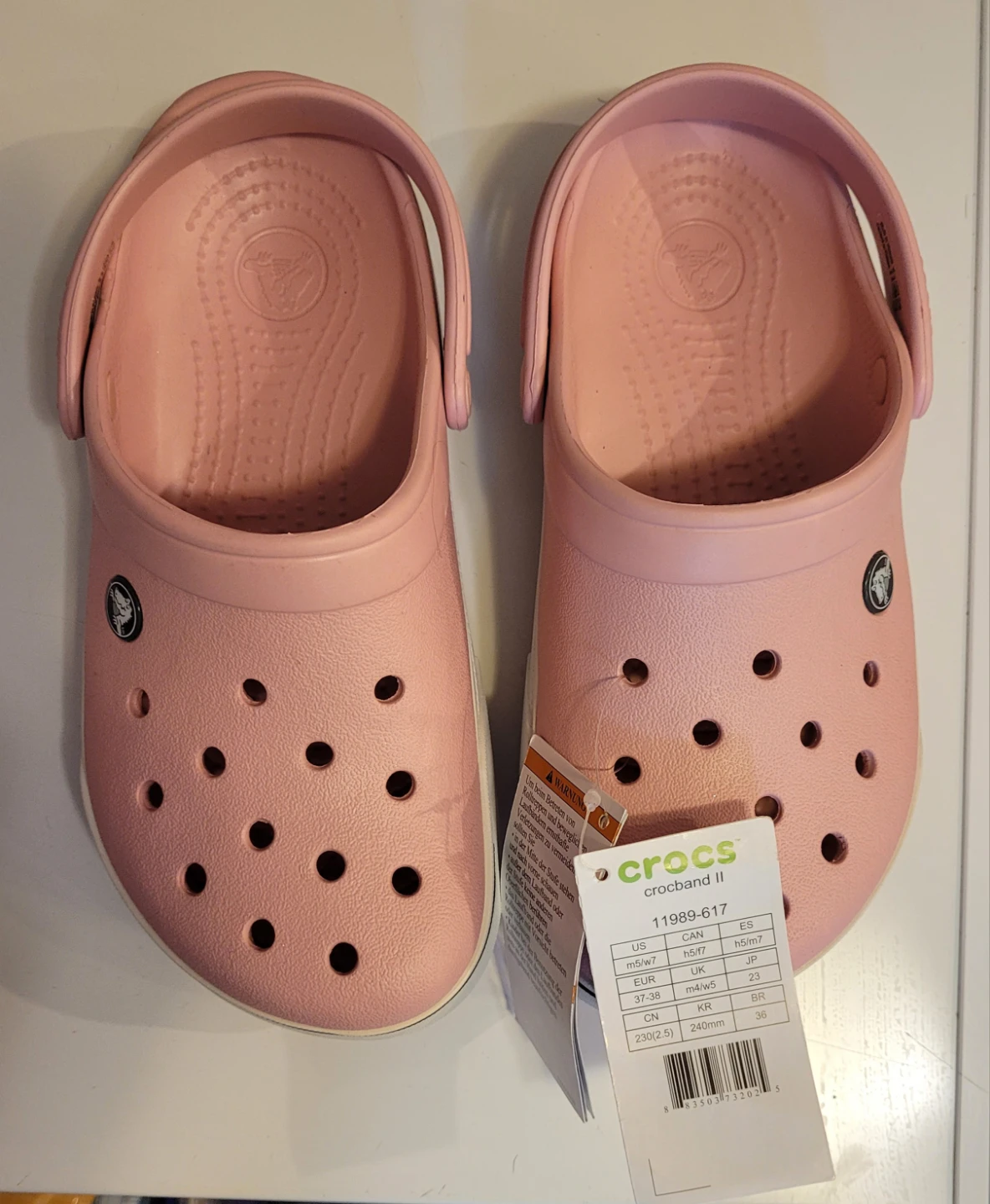 Crocs Crocband II Pink Clogs Women's Size 7