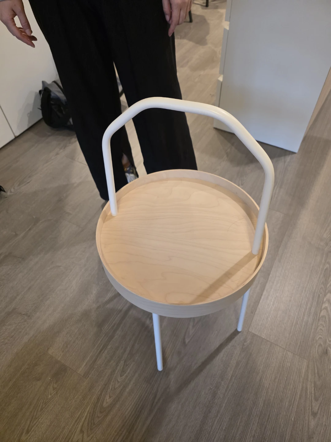 2 Wooden Side Table with White Handle (30 each)