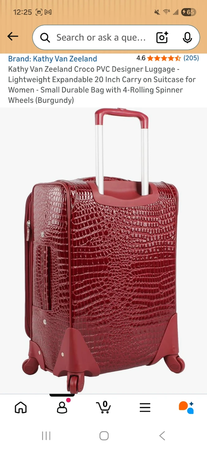 Kathy Van Zeeland Croco Expandable 20 Inch Carry-On Luggage - photo 3