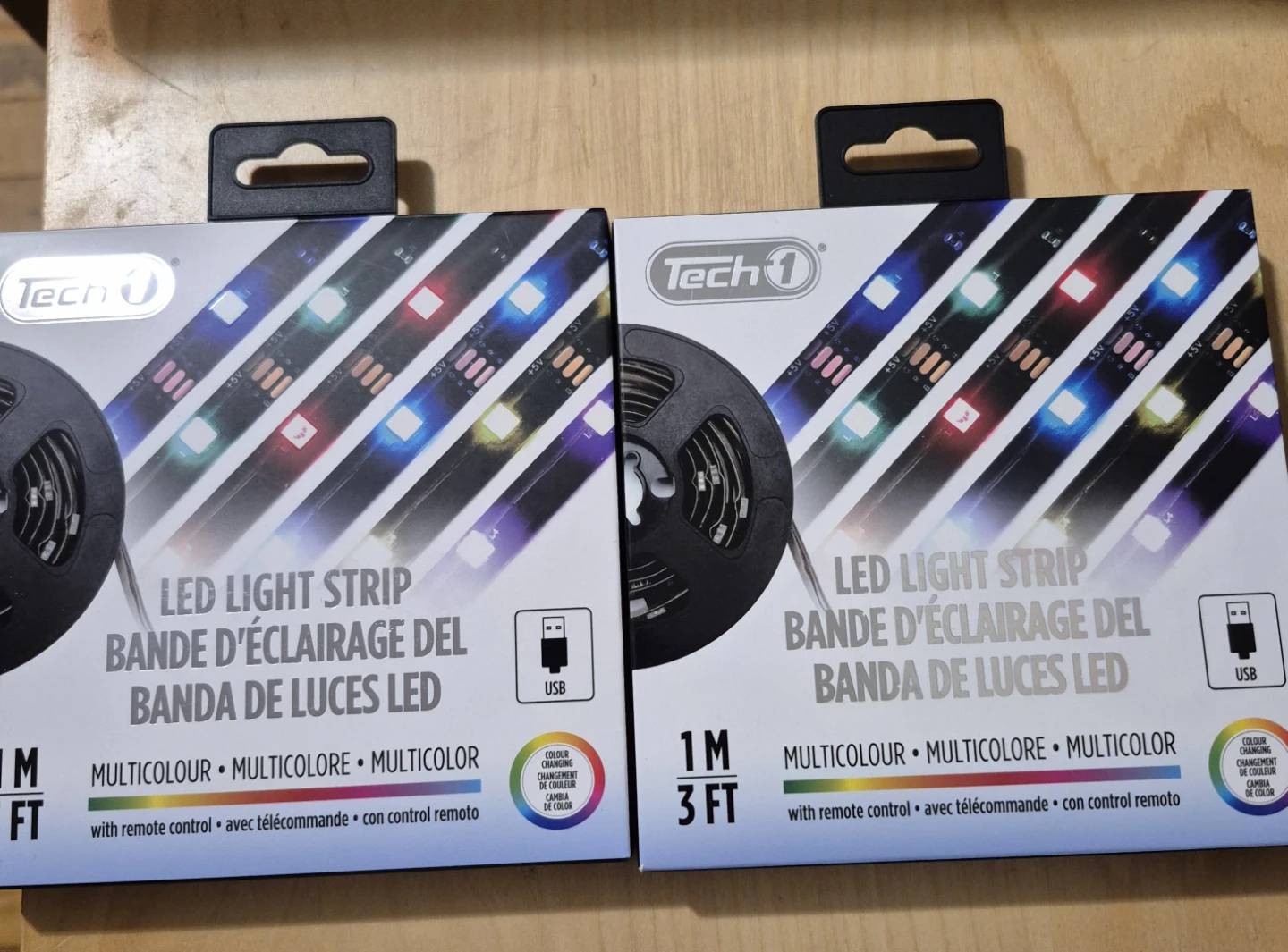 BNIB)LED Light Strip with Remote - 3FT