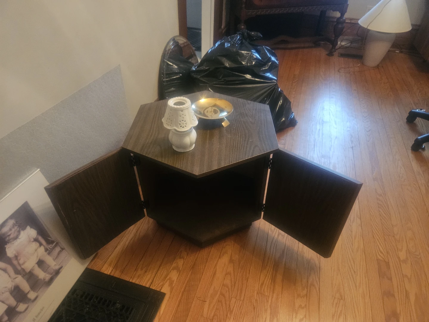 Side table with storage