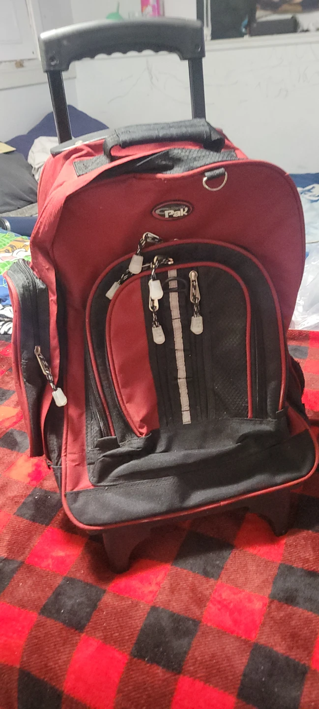 Red Rolling Backpack - photo 2