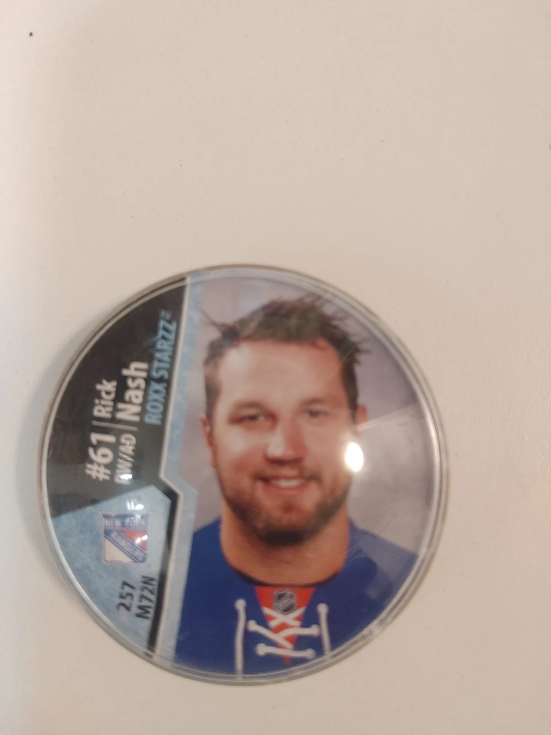 Rick Nash #61 Roxx Starzz Hockey Puck