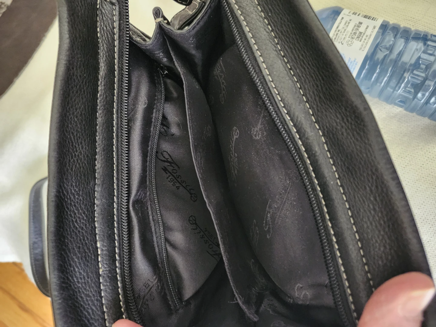 Black Leather Fossil Crossbody Bag - photo 3