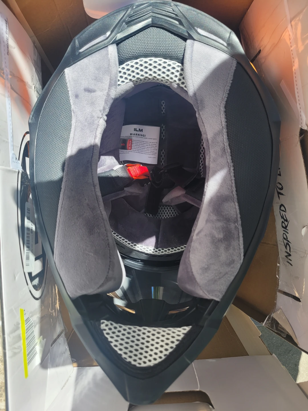 ILM Motorcycle Helmet Orange/Black Size S (55-56cm) - photo 5