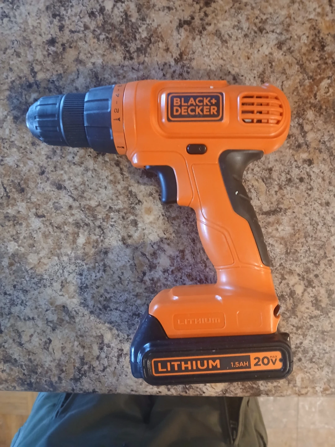 Black+Decker 20V Lithium Drill with Battery and Charger