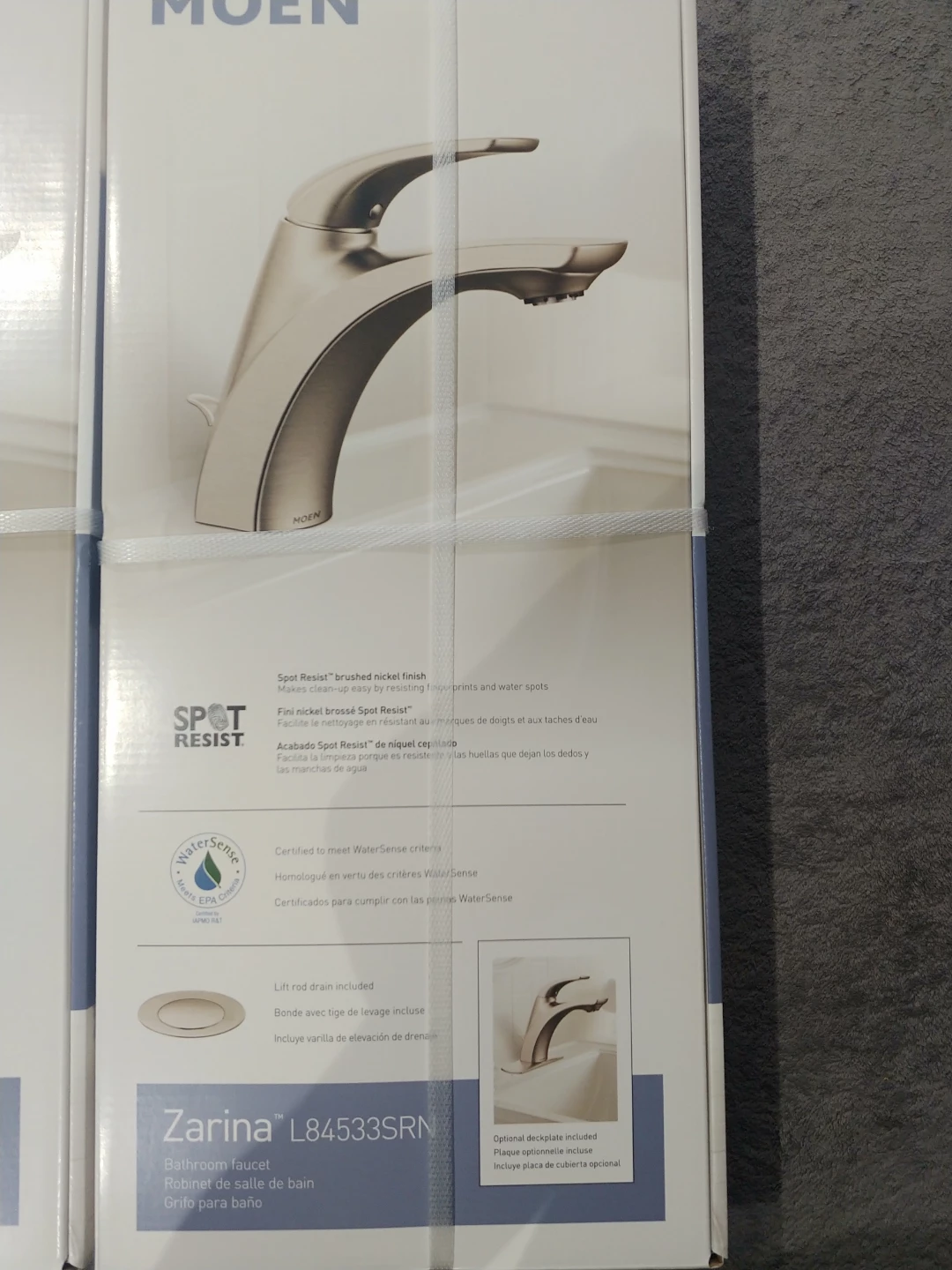 MOEN Zarina Bathroom Faucet L84533SRN - photo 2
