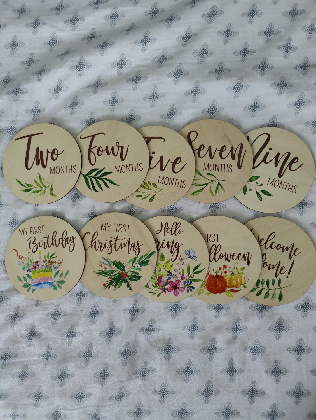 Wooden Milestone Cards for Baby's First Year & Holidays - photo 2
