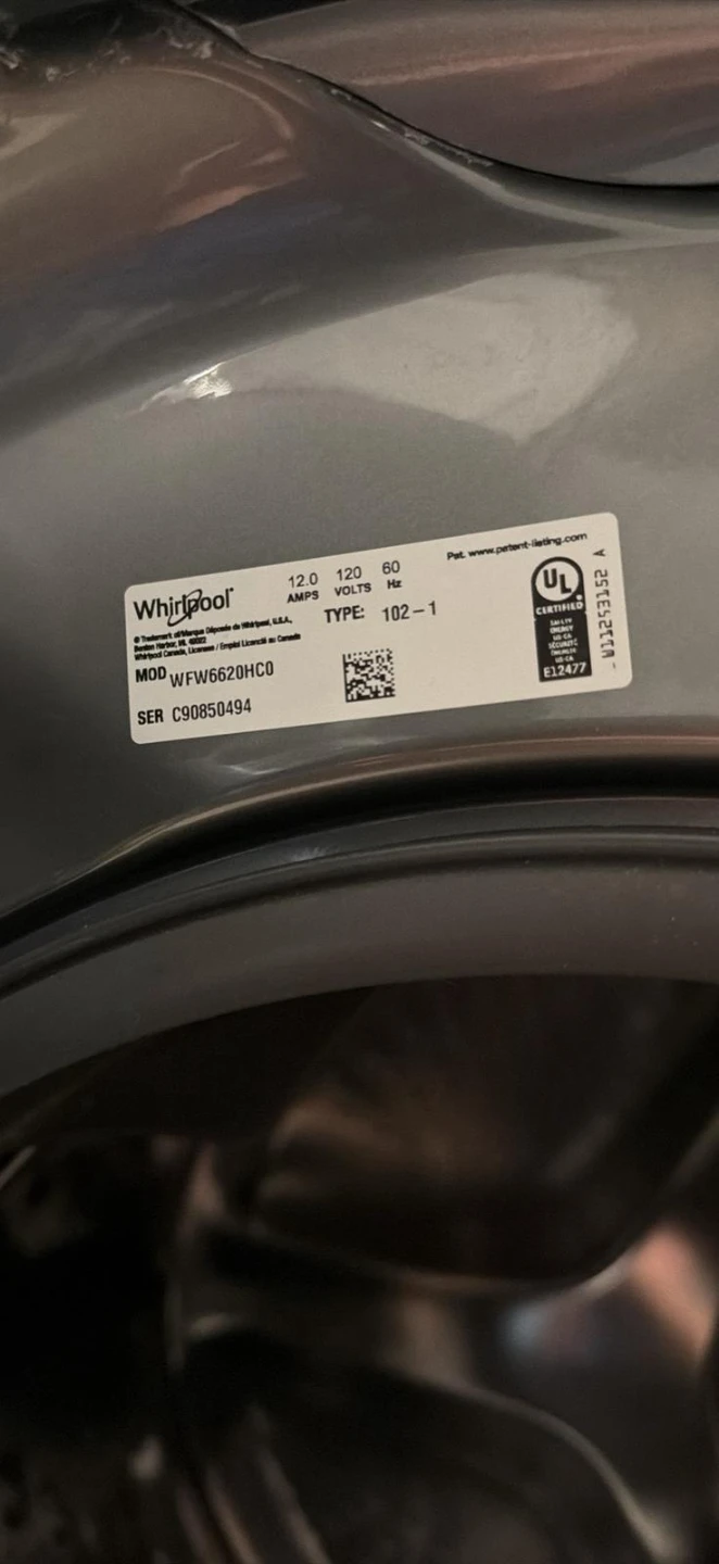 Whirlpool Front Load Washing Machine WFW6620HC0 - photo 5