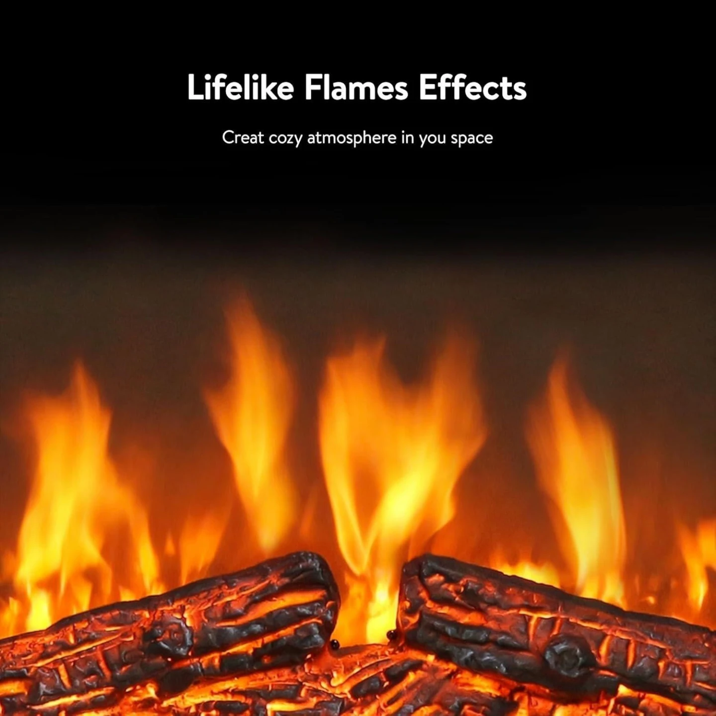 Electric Fireplace Insert with Lifelike Flames