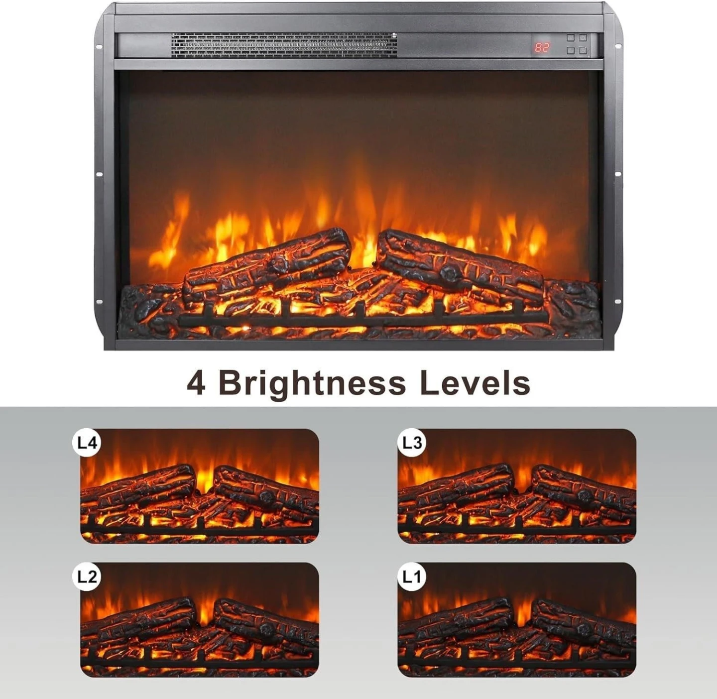 Electric Fireplace Insert with Lifelike Flames - photo 3