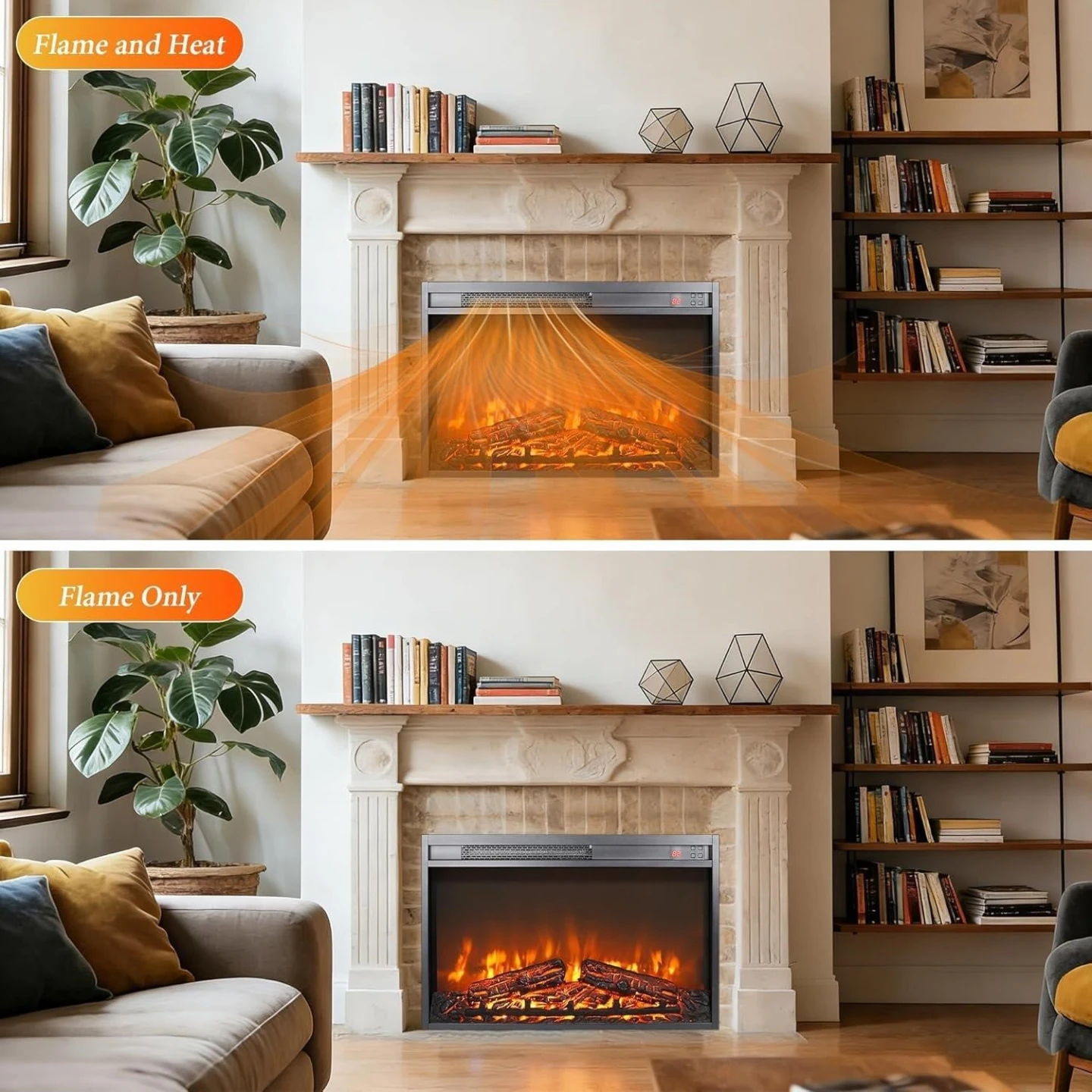 Electric Fireplace Insert with Lifelike Flames - photo 4
