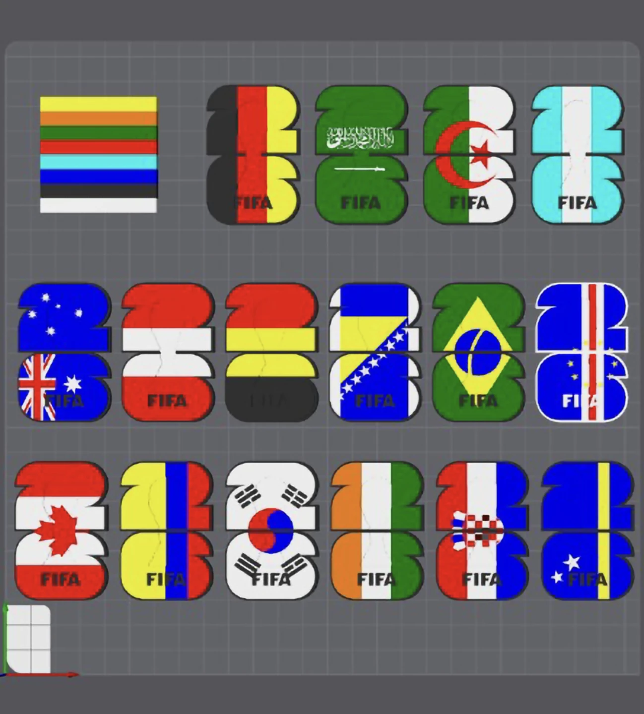 Fifa world cup 3d printed spinner pendants with chain