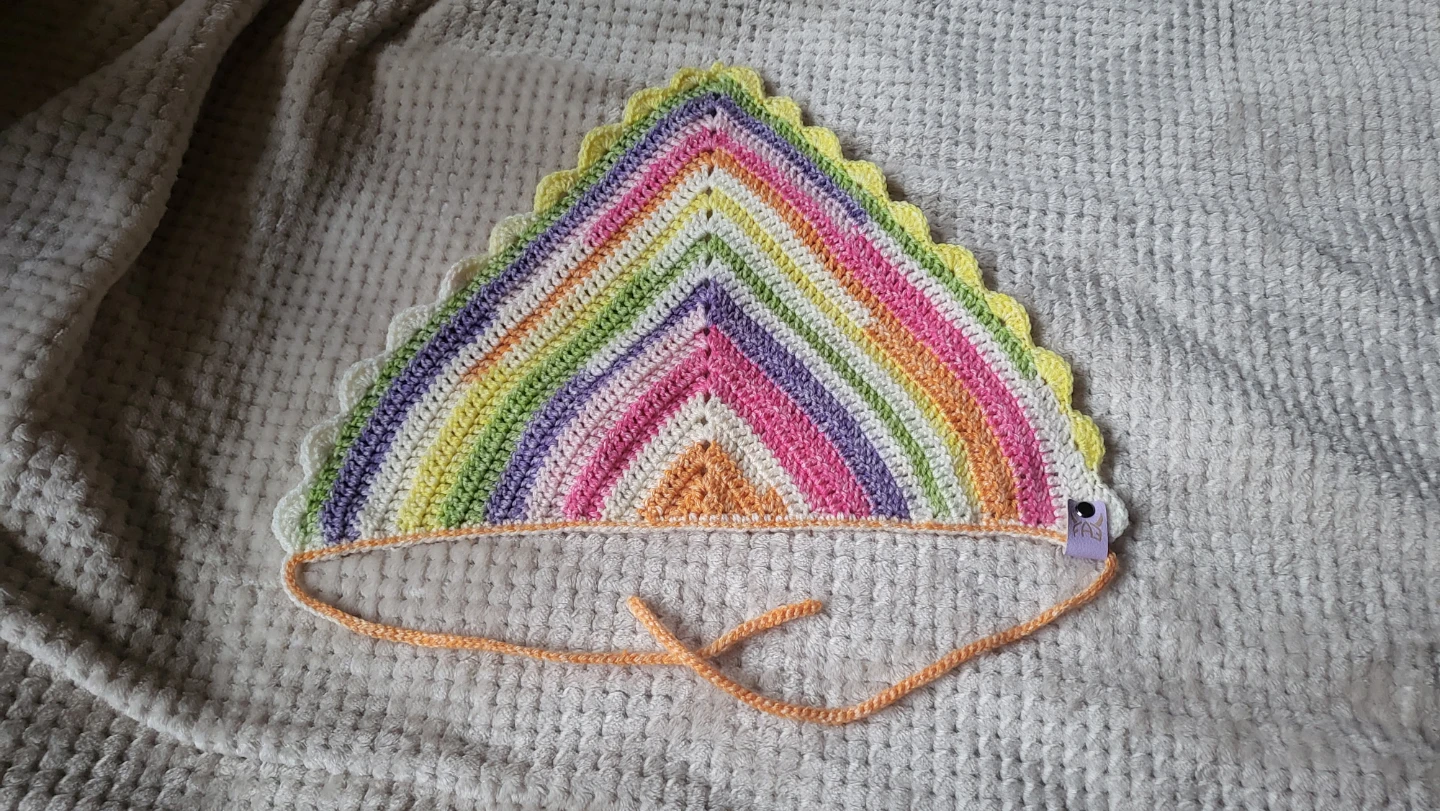 HANDMADE Crochet bandana - passion fruit