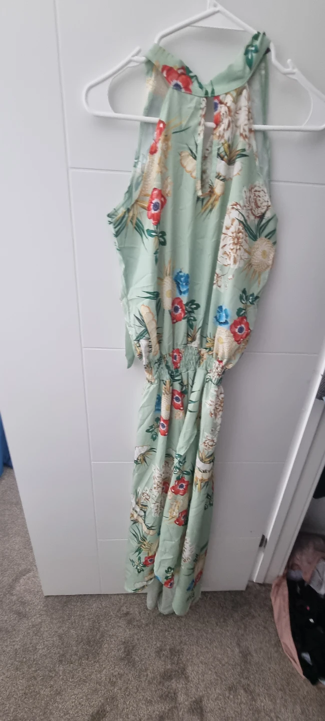 Aspiring Fashion Floral Halter Maxi Dress