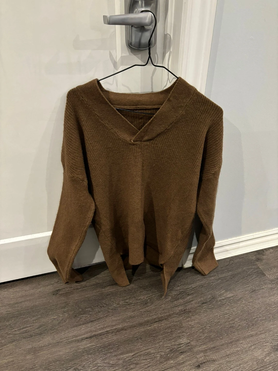 Brown V-Neck Sweater