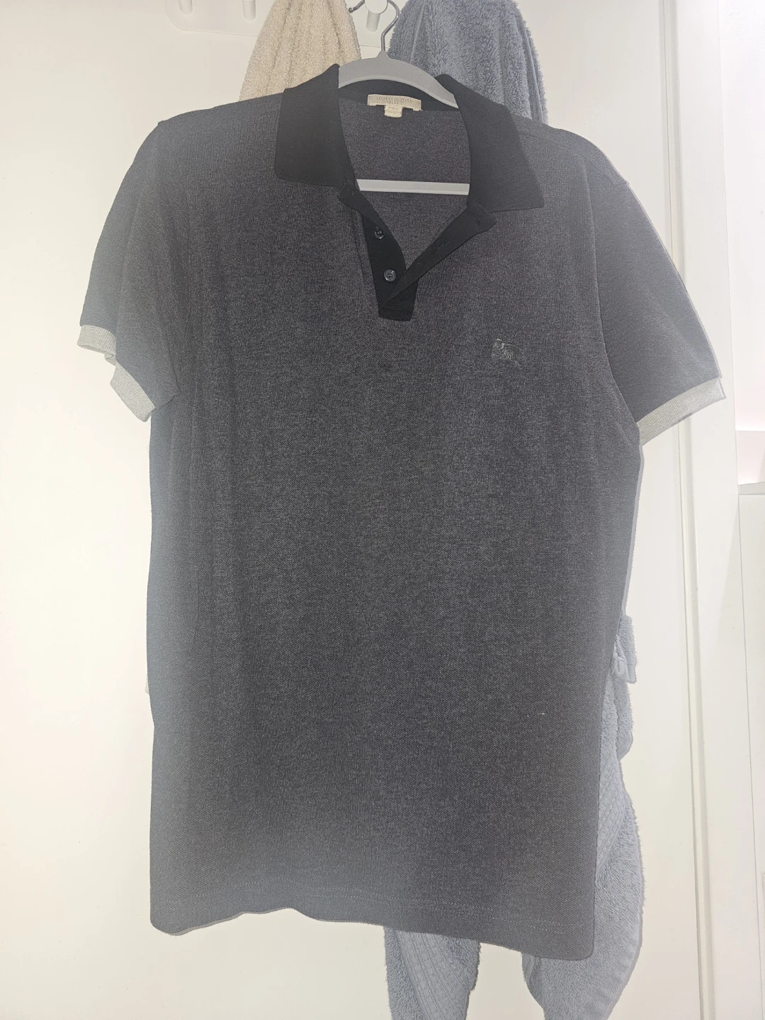 Burberry Men's Grey Polo Shirt