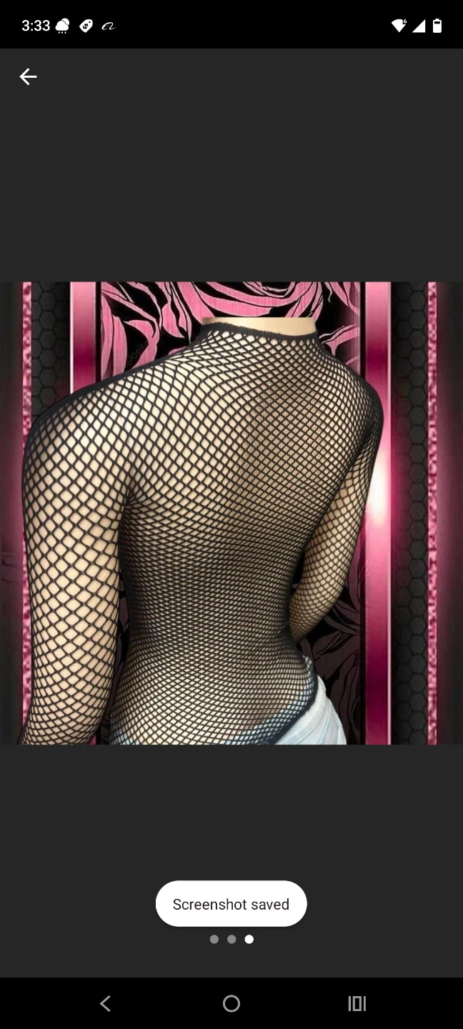 Black Fishnet Mock Neck Long Sleeve Top - photo 2