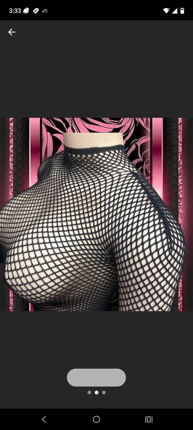 Black Fishnet Mock Neck Long Sleeve Top - photo 3