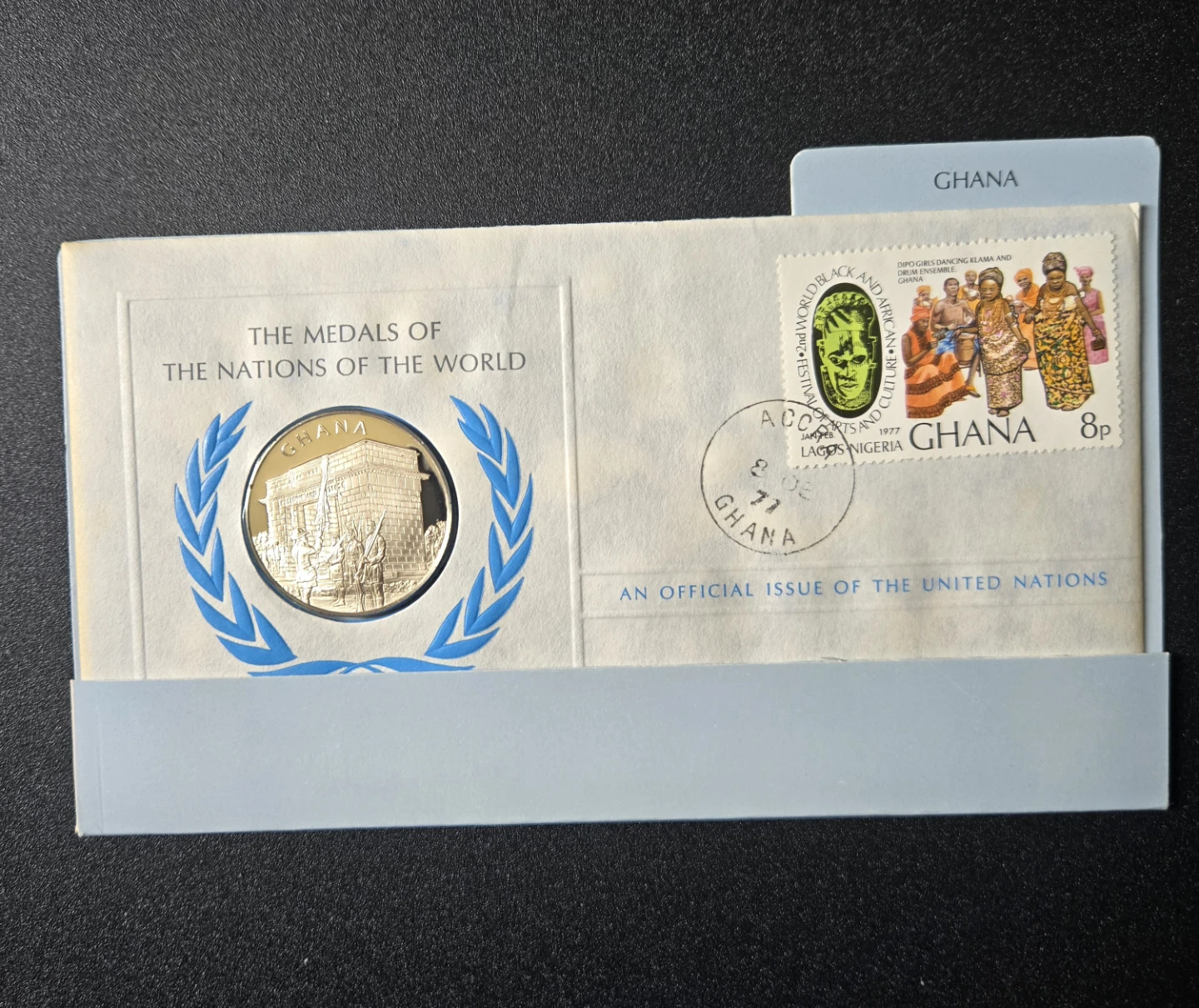 Ghana The Medals of The Nations of The World Stamp & Coin Cover