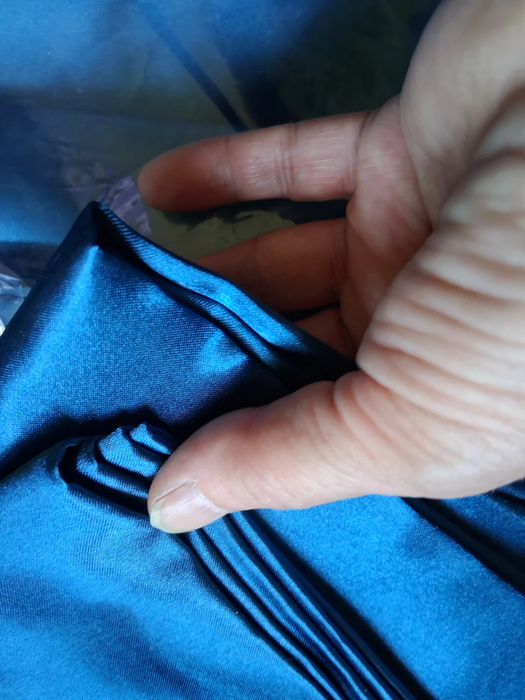 Satin sheet Set 3pc 19"x90" Lake Blue - photo 2