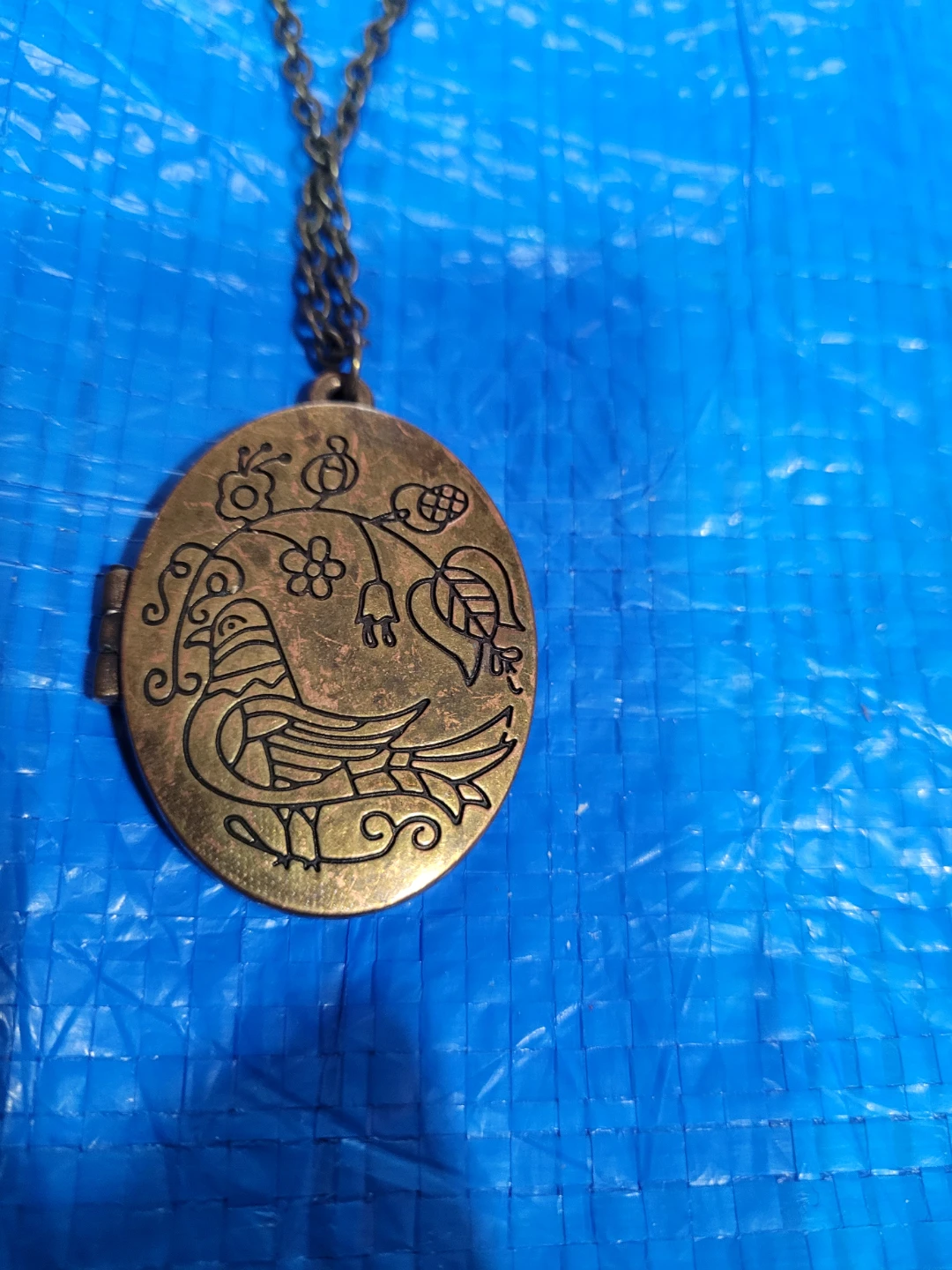 Vintage Bird and Floral Locket Necklace - photo 4