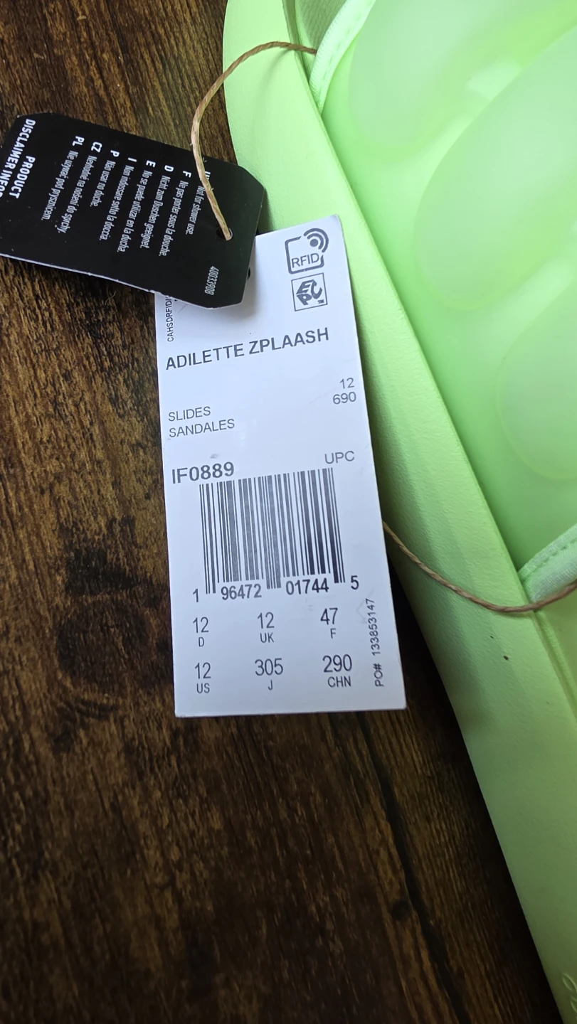 Adidas Adilette Zsplaash Slides  Size 12 US - photo 2