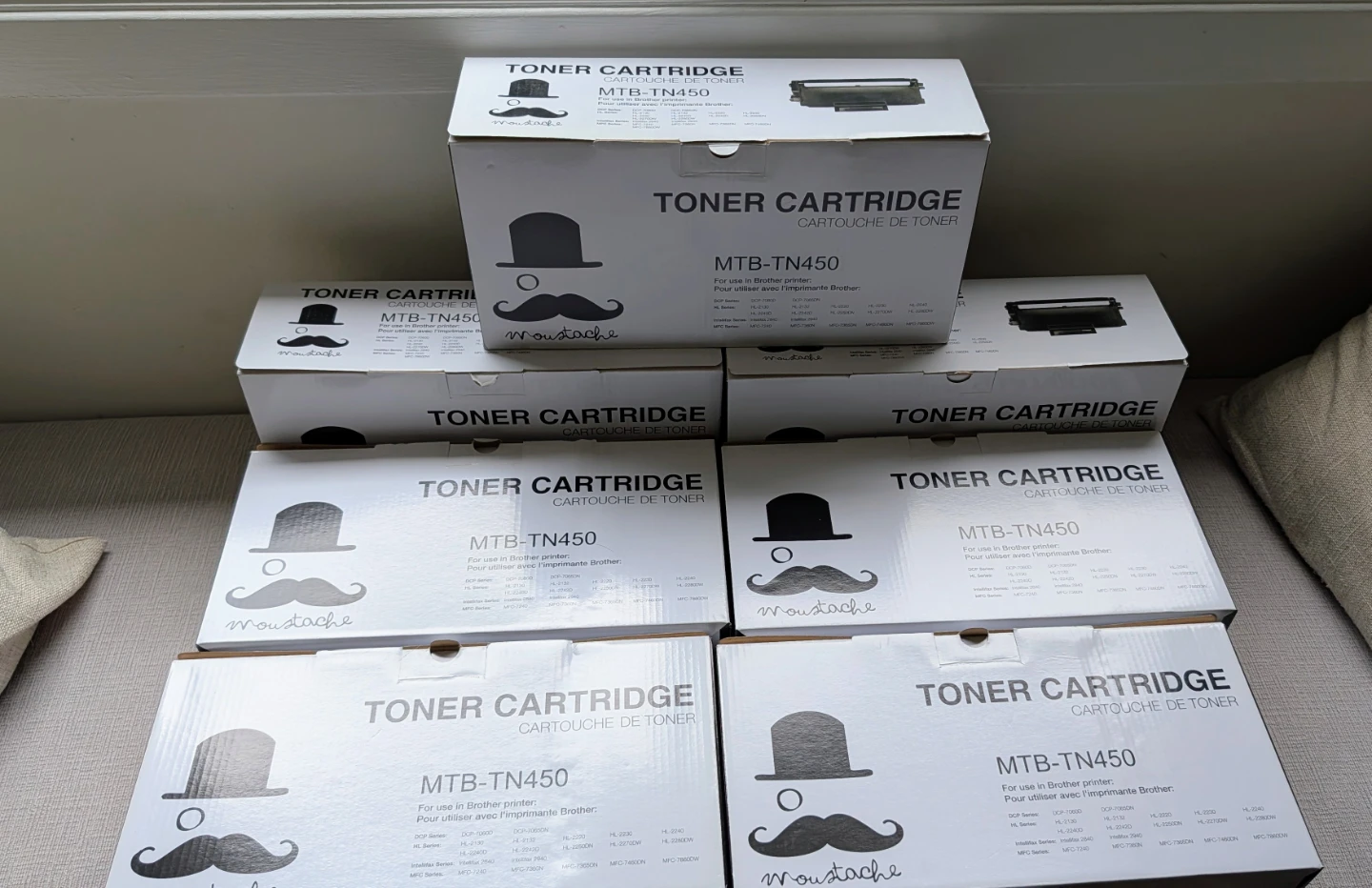 Brand New in Box Moustache MTB-TN450 Toner Cartridges - 7 Total