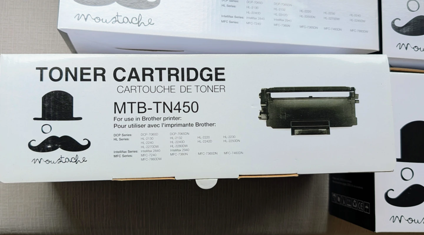 Brand New in Box Moustache MTB-TN450 Toner Cartridges - 7 Total - photo 3