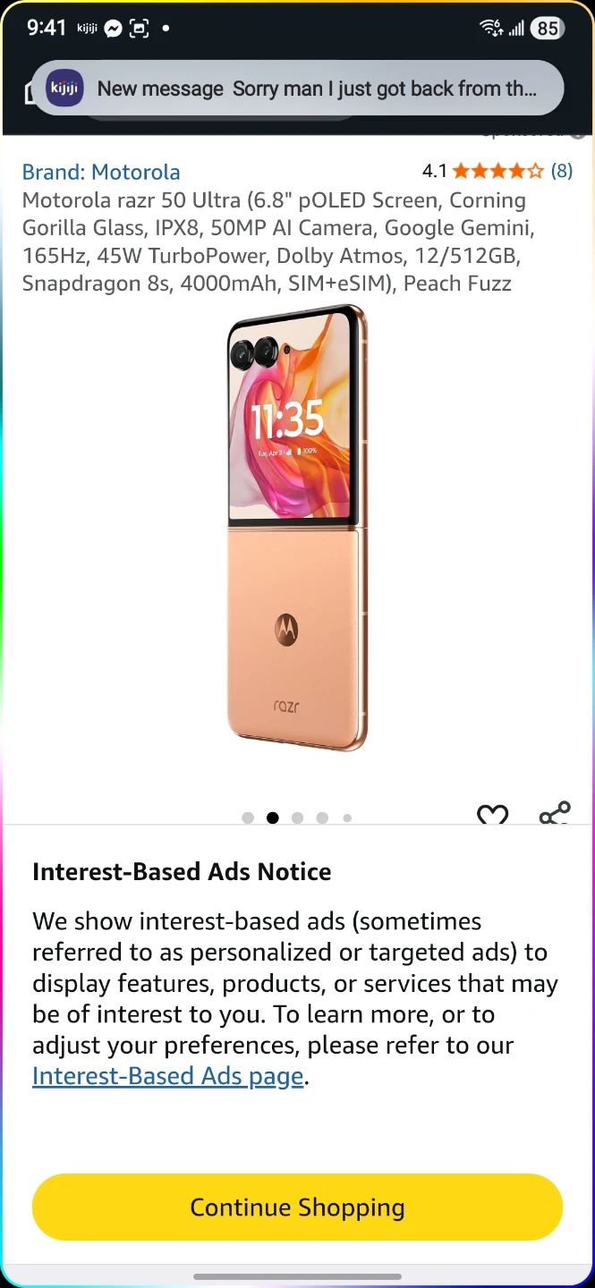 Motorola razr 50 Ultra Peach Fuzz 12/512GB sale or trade