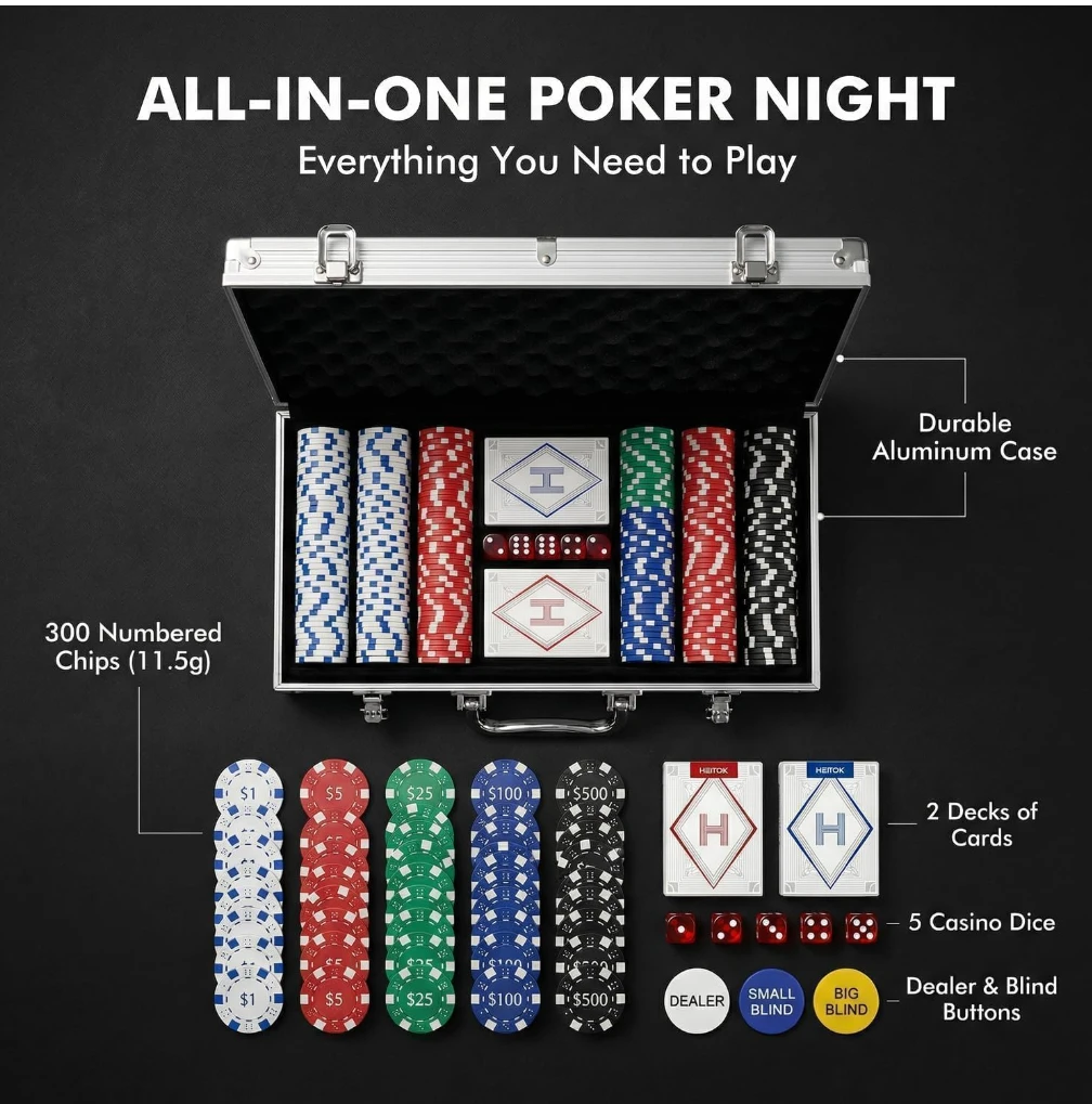 Brand new open box - 300-Piece Poker Chip Set with Aluminum Case - photo 2