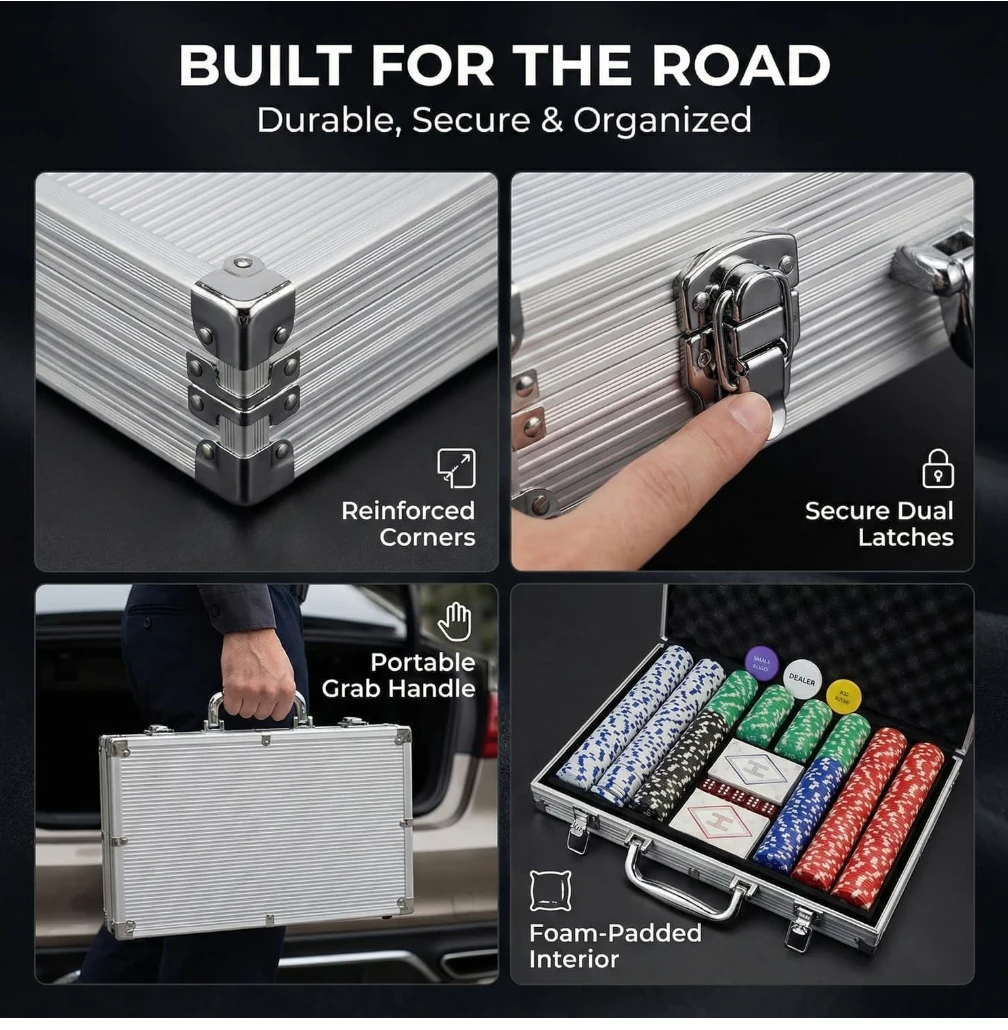 Brand new open box - 300-Piece Poker Chip Set with Aluminum Case - photo 3