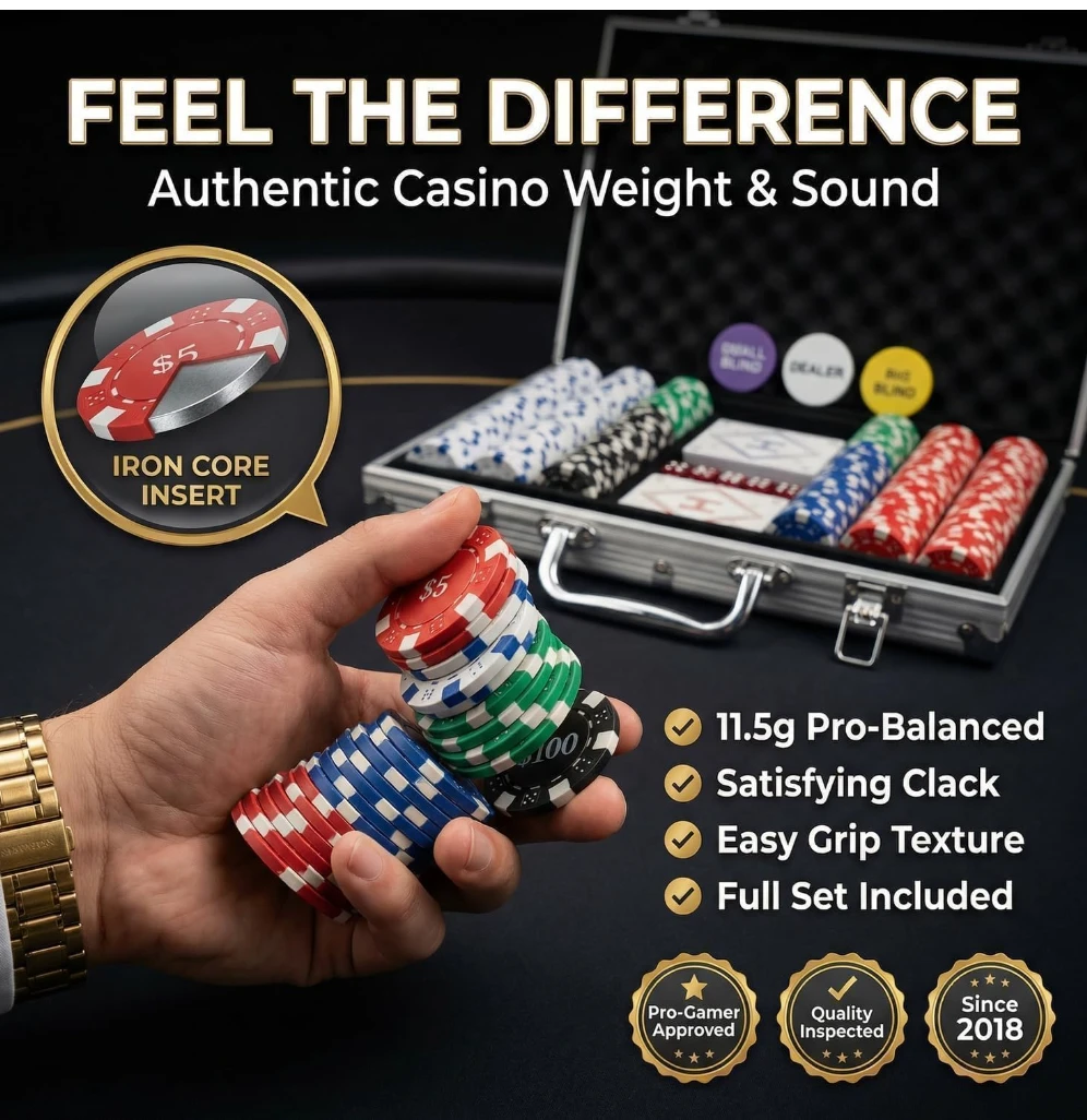 Brand new open box - 300-Piece Poker Chip Set with Aluminum Case - photo 4