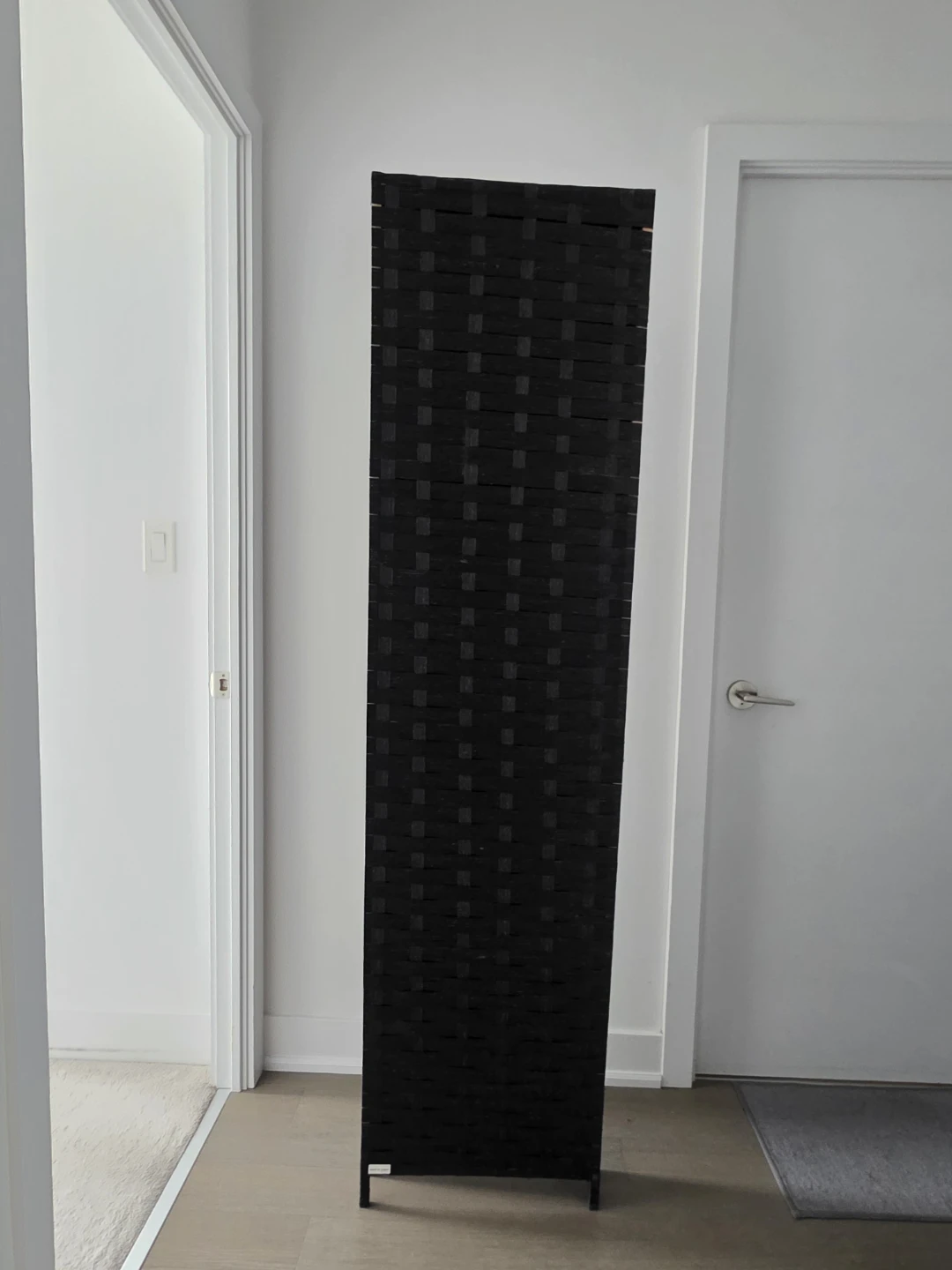 Black 4-Panel Room Divider Screen
