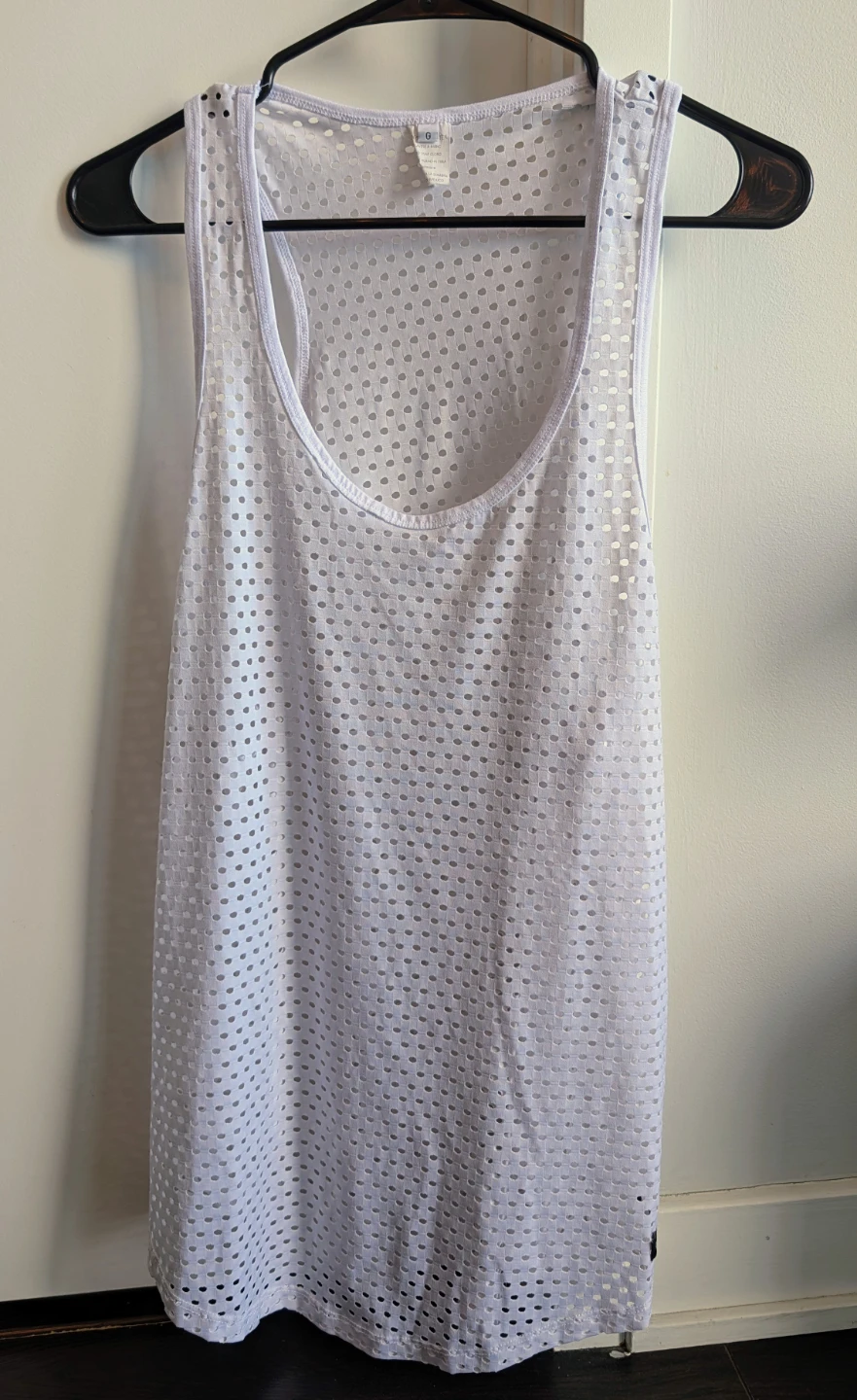 White Mesh Tank Top