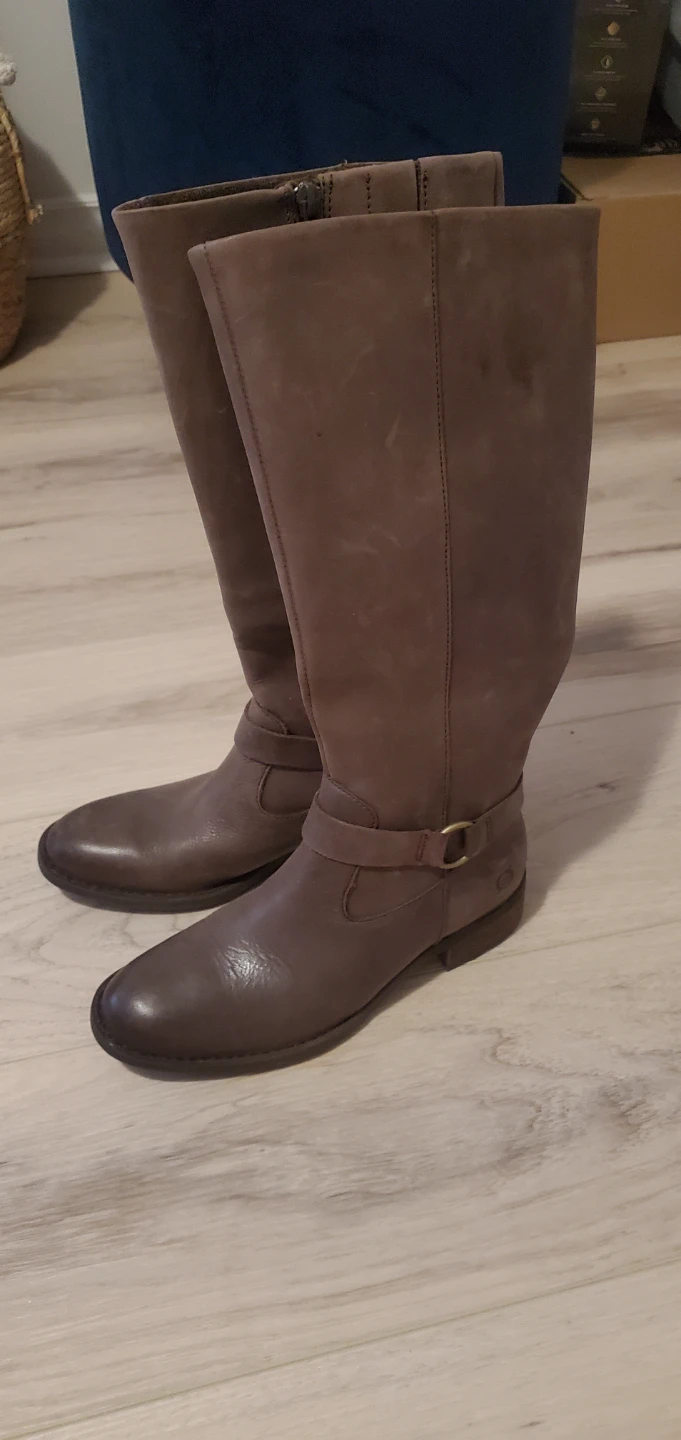 Born Brown Leather Knee-High Boots Size 6M