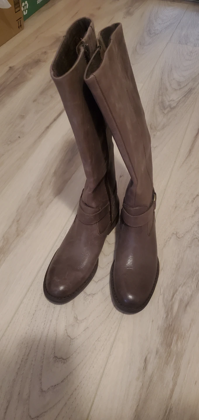 Born Brown Leather Knee-High Boots Size 6M - photo 2