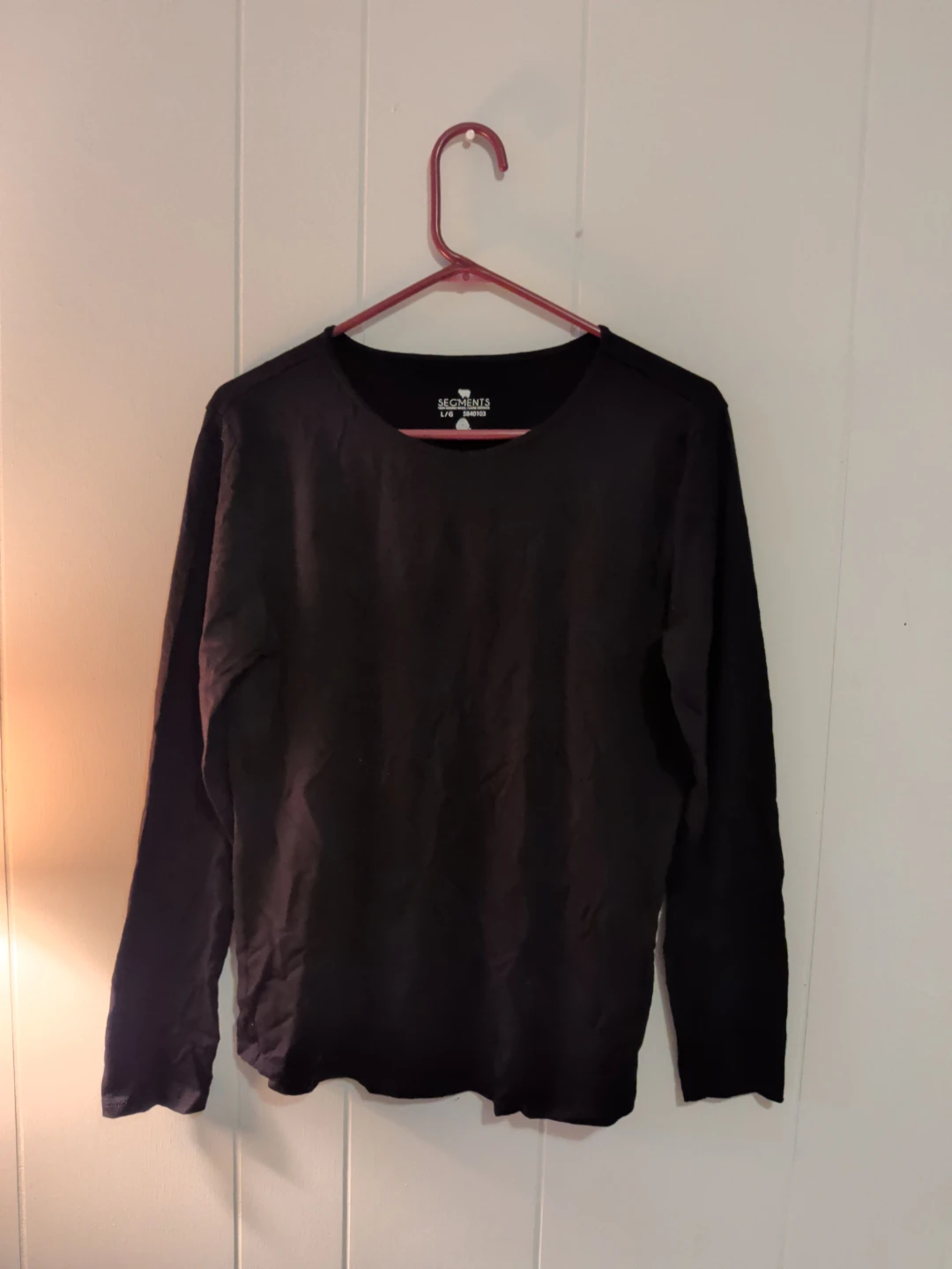 SEGMENTS Women's Long Sleeve Black T-Shirt