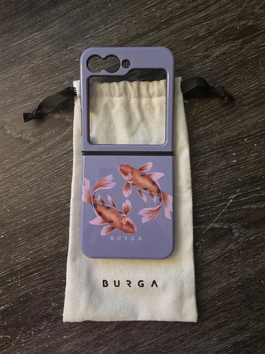 Burga Phone Case for Samsung Z Flip 5 - Purple Koi Design