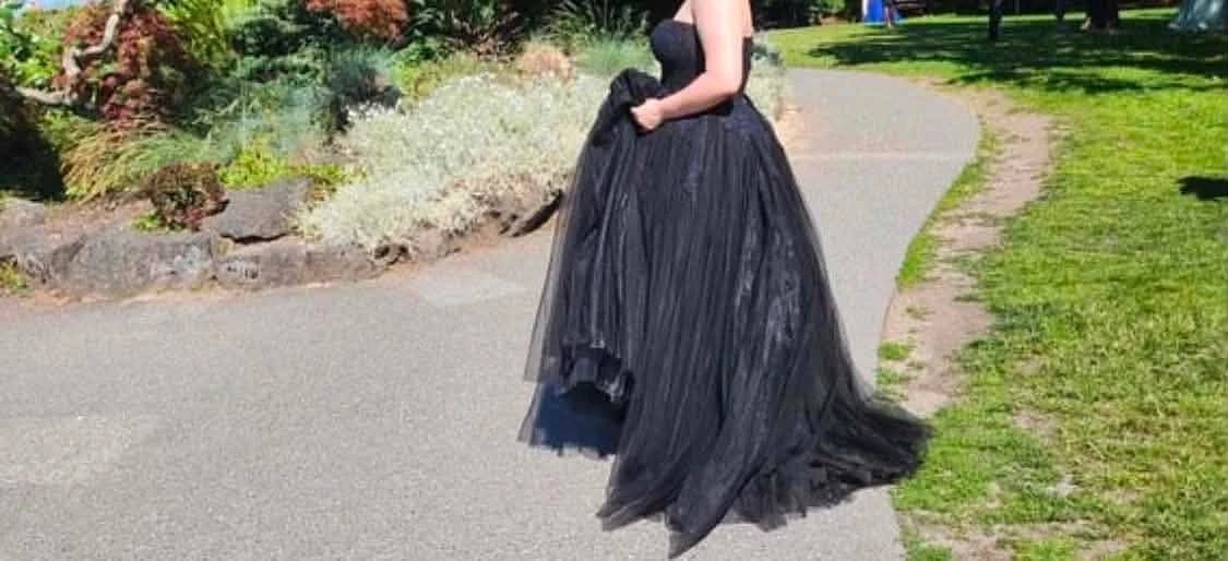 Black Strapless Ballgown for Prom! - photo 3