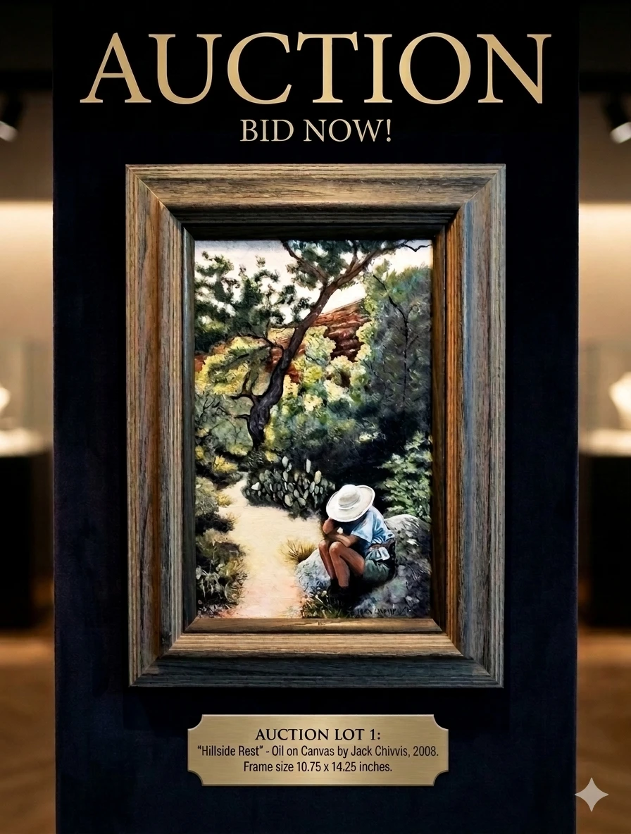 Oil on Canvas Painting "Hillside Rest" by Jack Chivvis, 2008