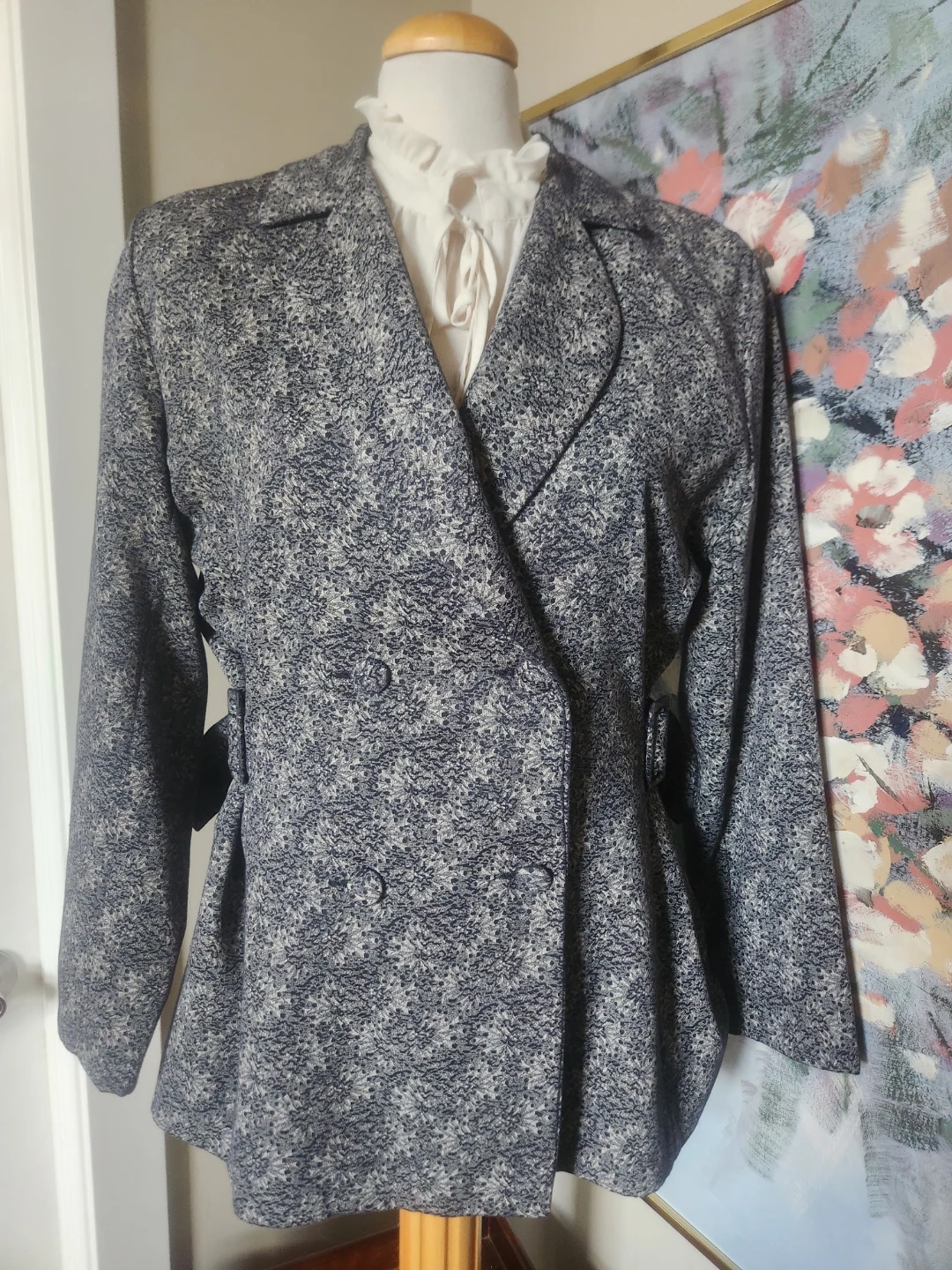 Women's Double-Breasted side buckle Blazer - photo 4