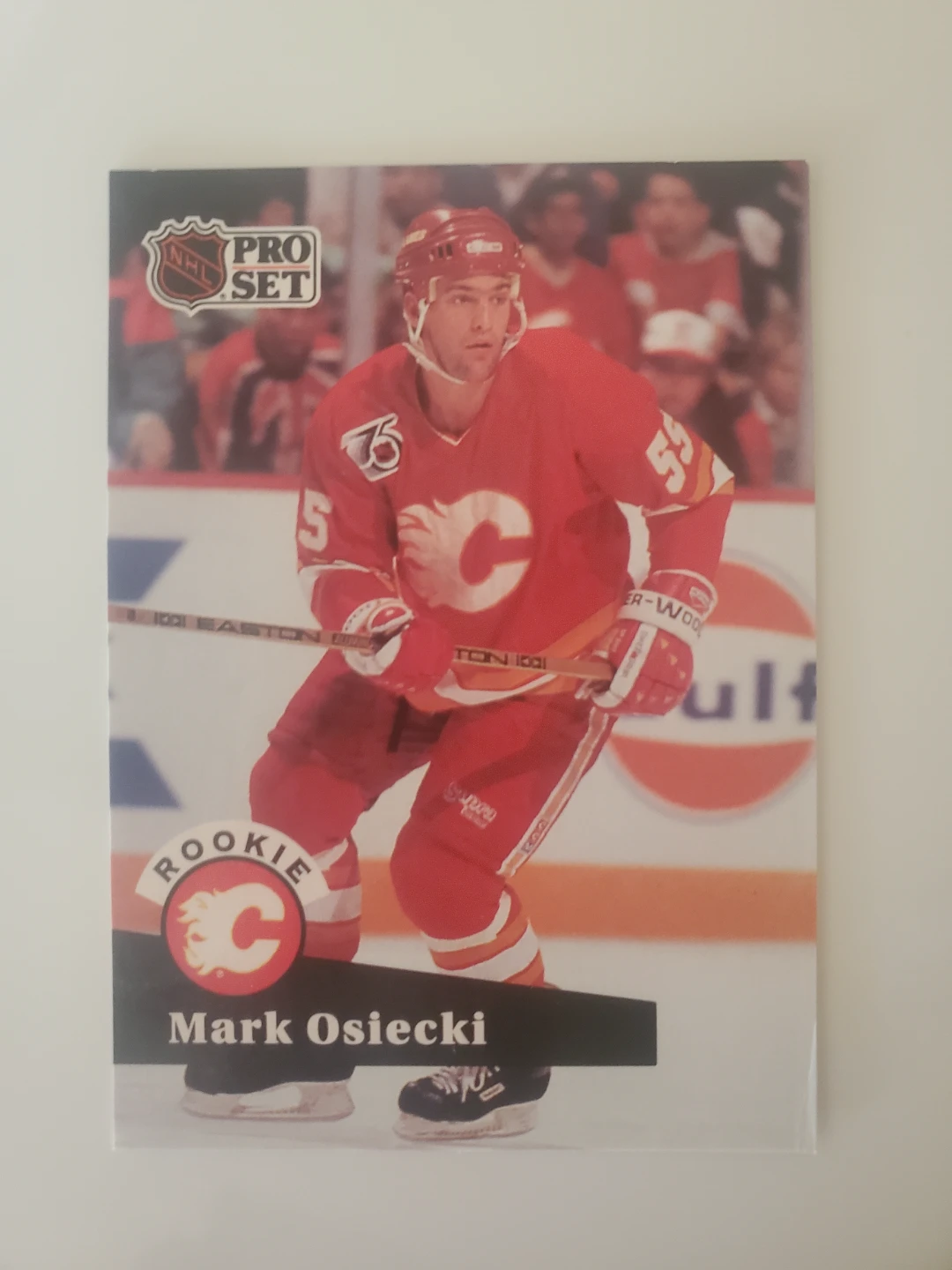 1991 Pro Set Mark Osiecki Rookie Hockey Card #528