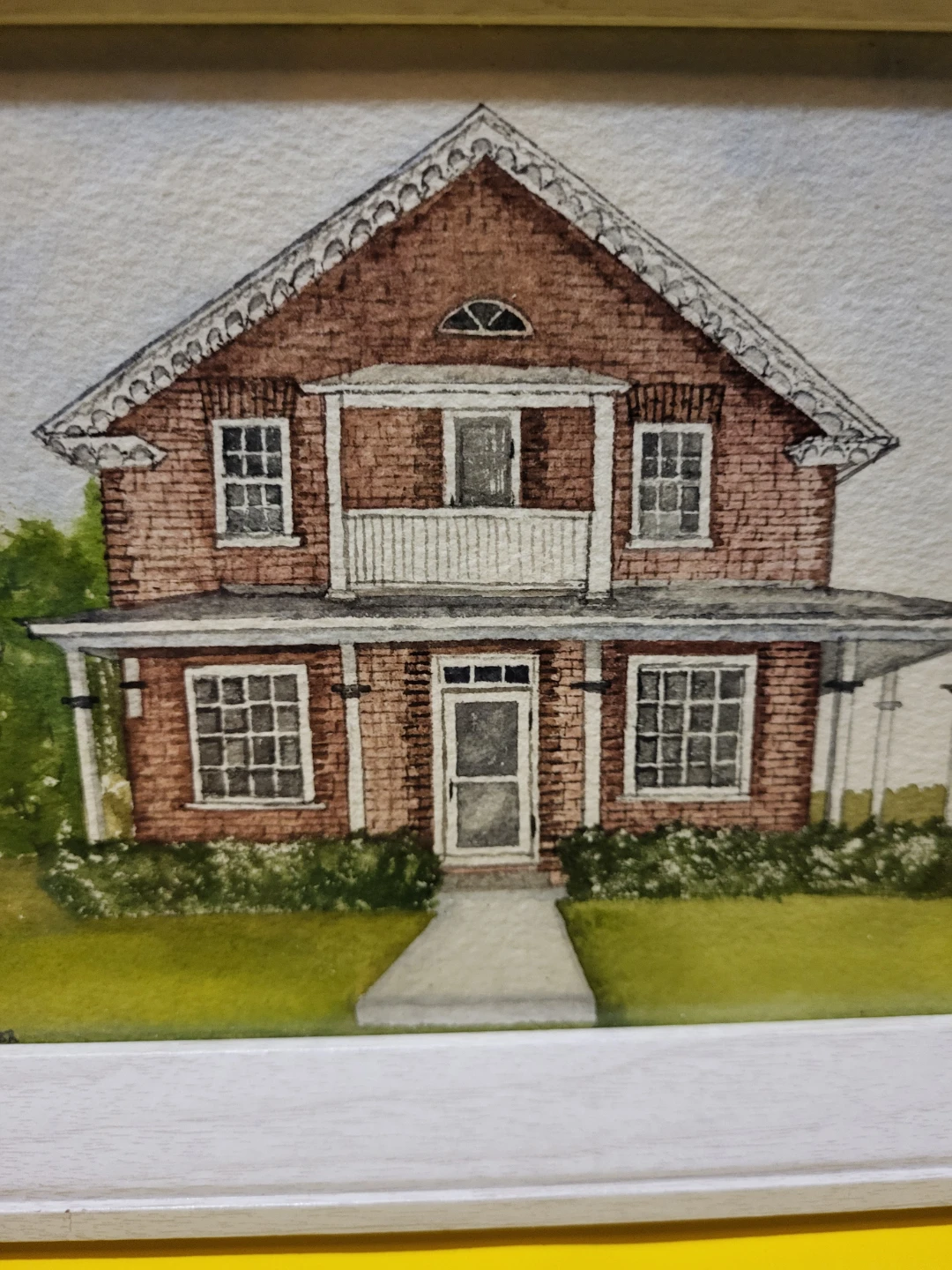 Framed Watercolour Painting of a House by Mary Ostazeski - photo 2