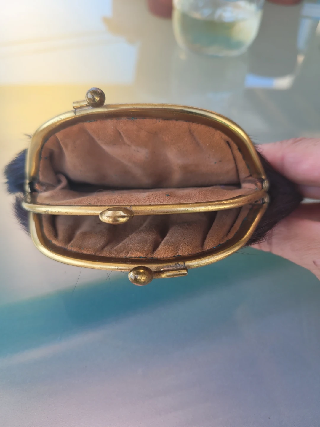 Vintage Fur Coin Purse with Clasp - photo 3
