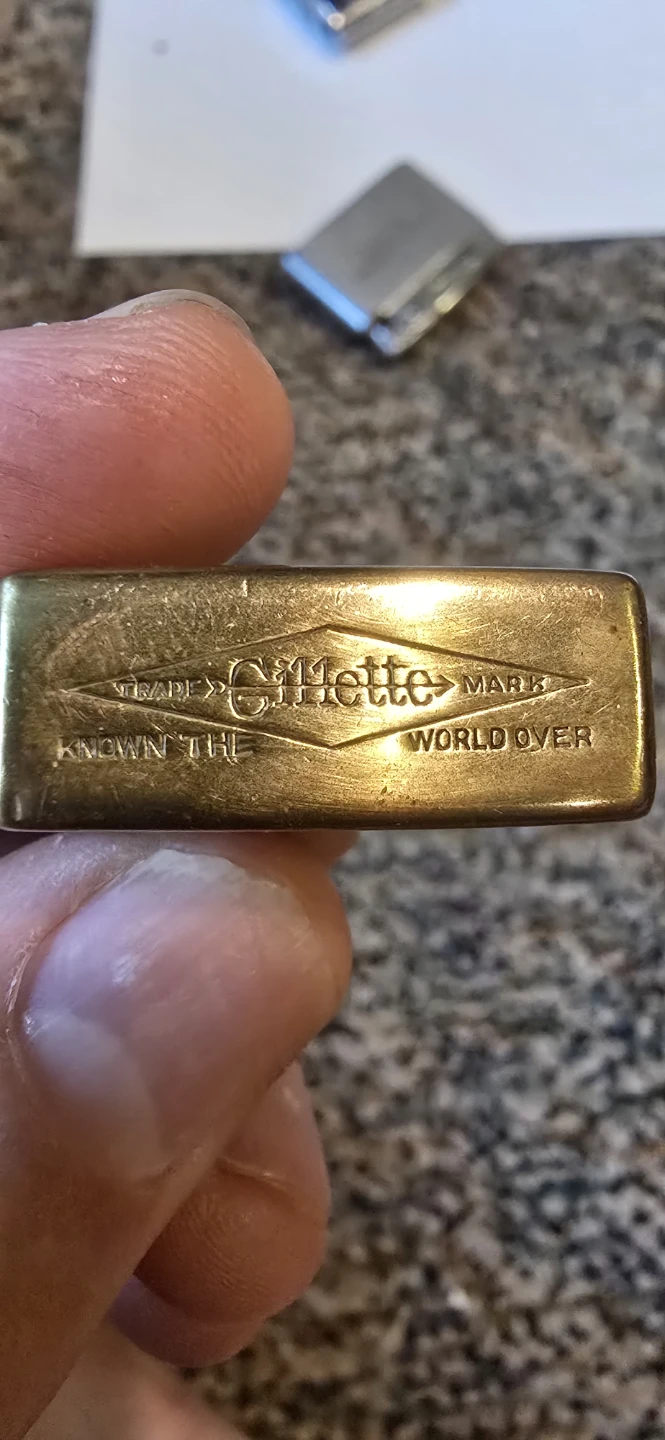 Antique Gillette Brass blade holder case - photo 5