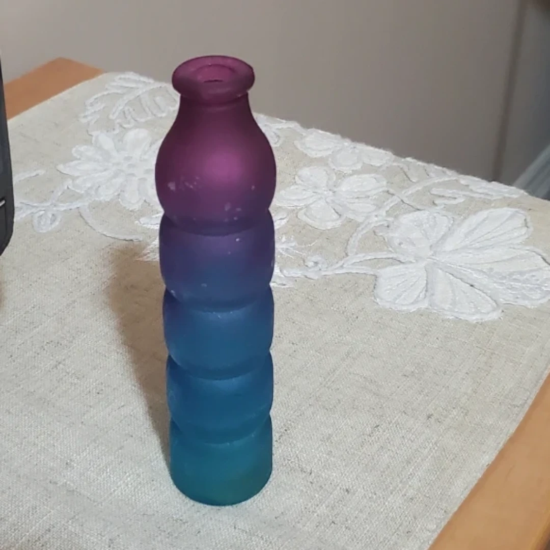 Frosted Gradient Glass Vase