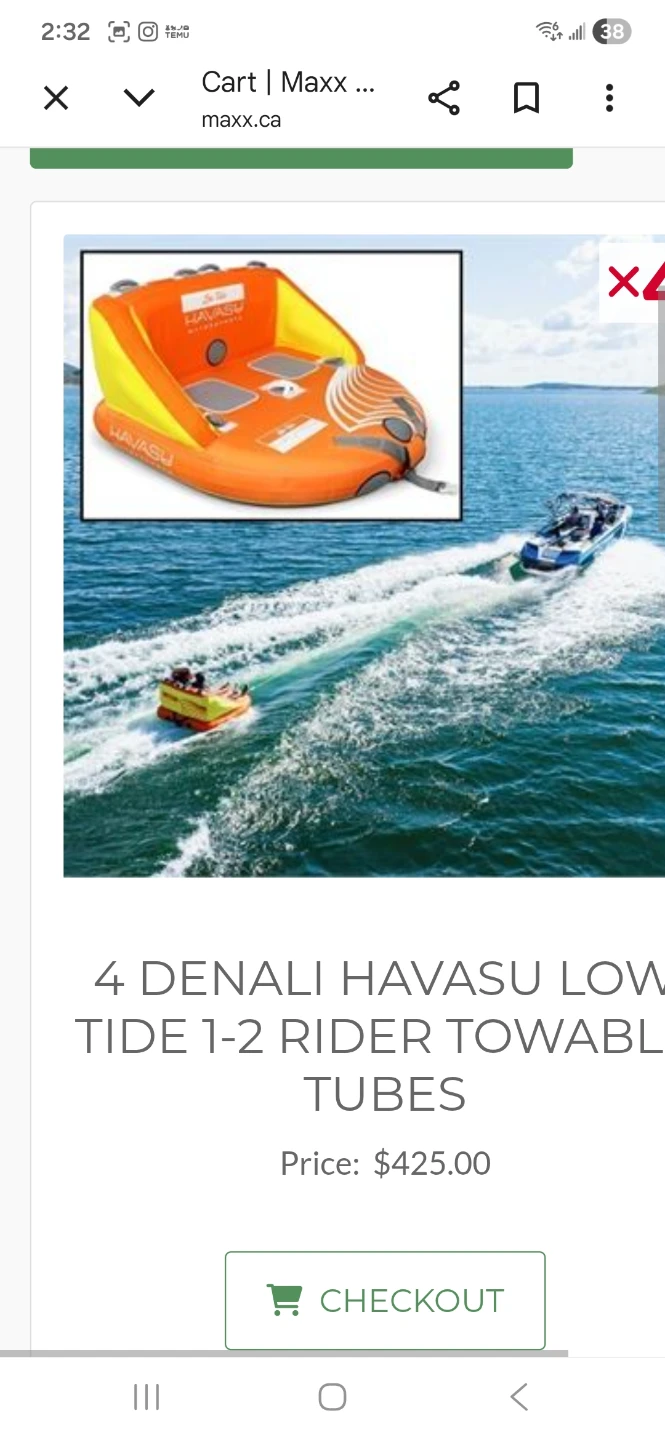 Havasu Low Tide 1-2 Rider Towable Tube