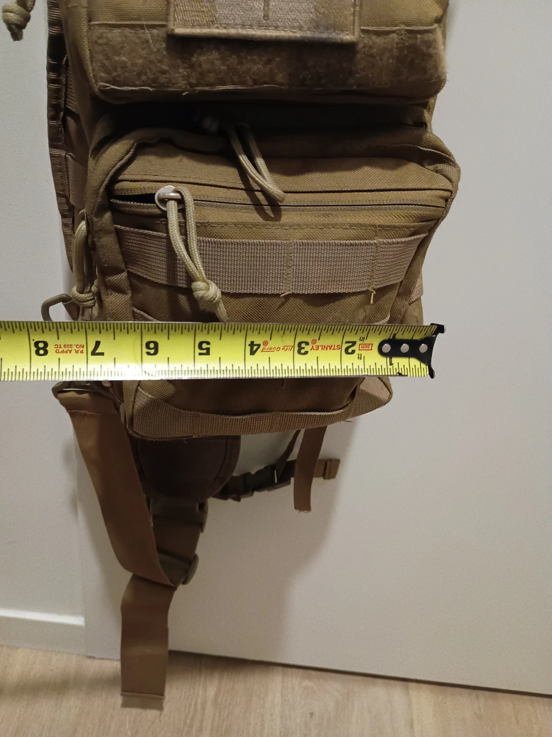 Tan Tactical Backpack with Canadian Flag Patch - photo 2