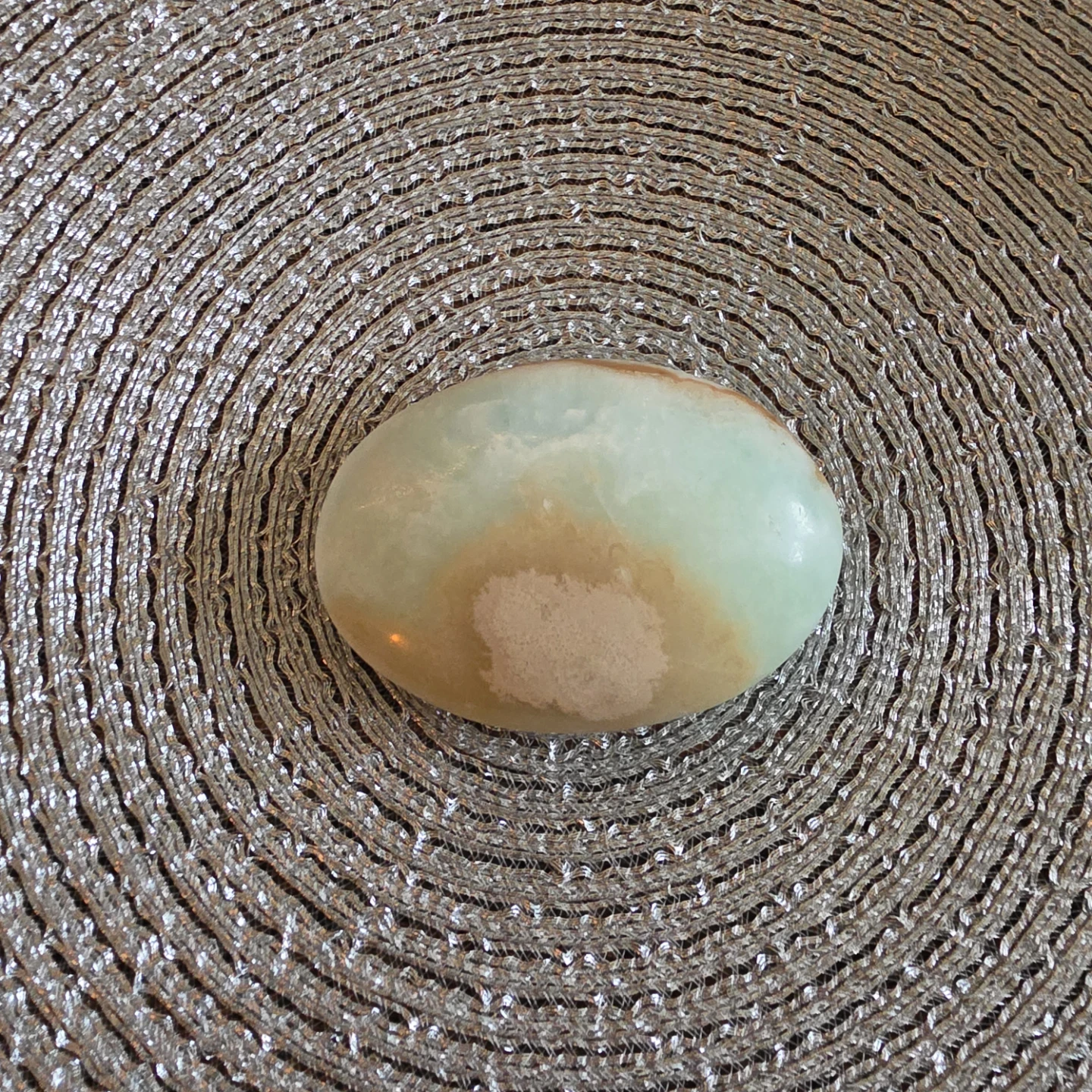Caribbean Calcite Palm Stone - EUC